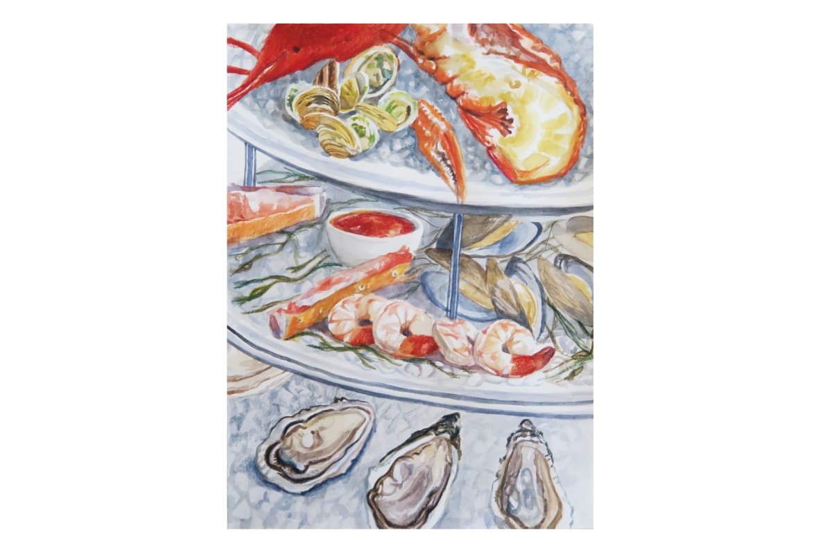 Fruits de la Mer Print by Julia Wolinsky  Image: Fine art print of "Fruit's de la Mer" watercolor painting