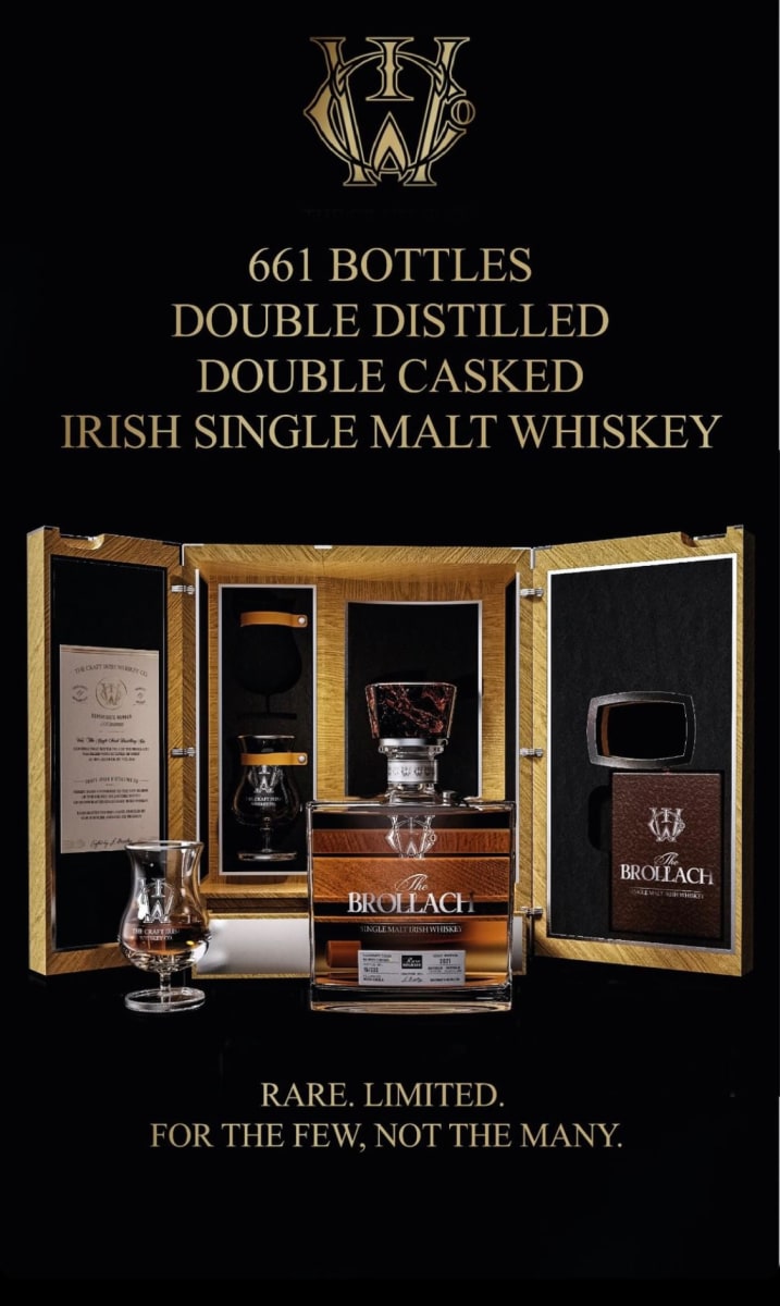 The Brollach Craft Irish Single Malt Whiskey by Craft Irish Whisky  Image: The Brollach Craft Irish Whiskey Single Malt