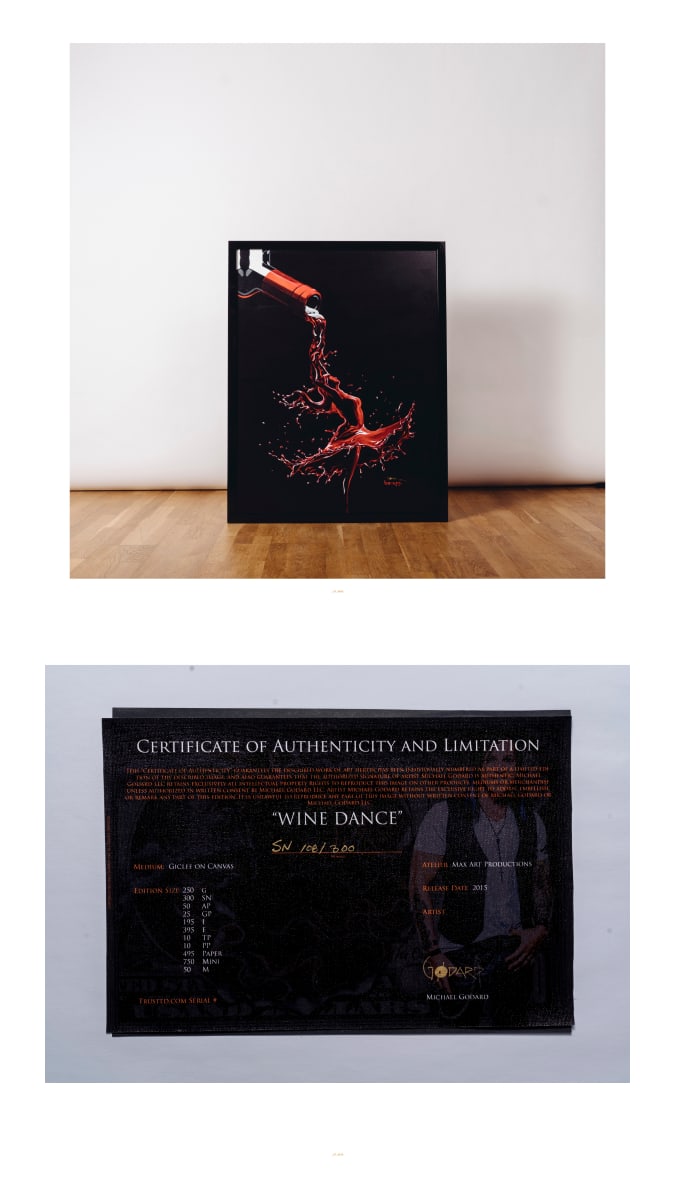 Michael Godard The RockStar Artist by Michael Godard  Image: Wine Dance with Authenticity Certificate