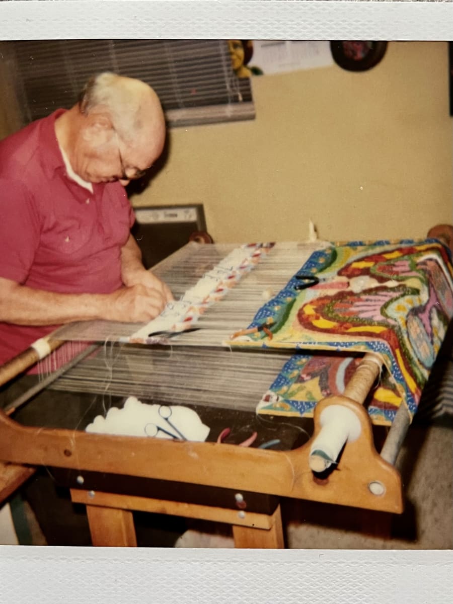 1.  "The Body" Series on  4 canvases: The Pelvis by Gerald Winter c/o Julia Muench  Image: Gerald "Jerry" At work in the studio 