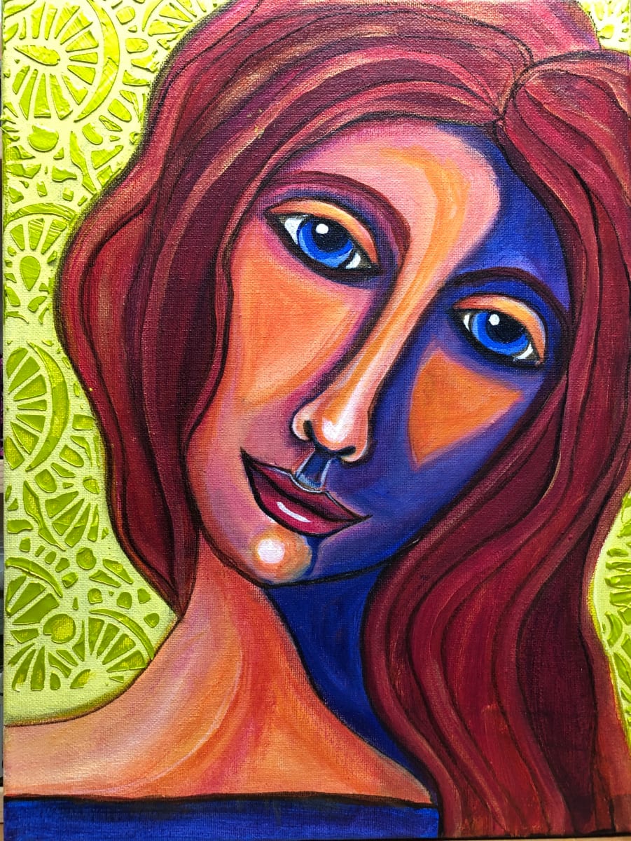 Red-Haired, Blue-Eyed Girl by Lynne Mizera 