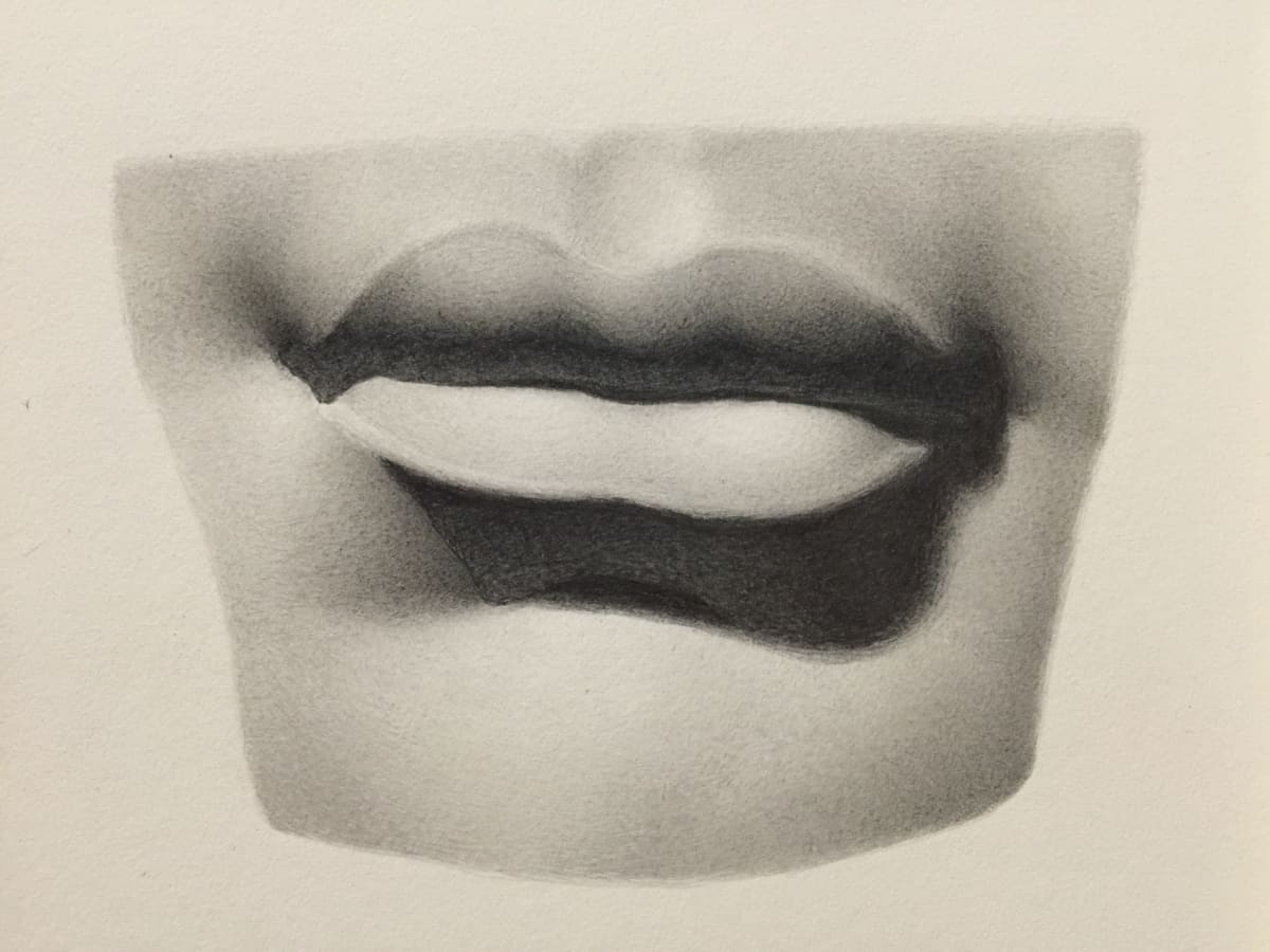 Michelangelo's David's Mouth Study by Rosie Brouse Fine Art 