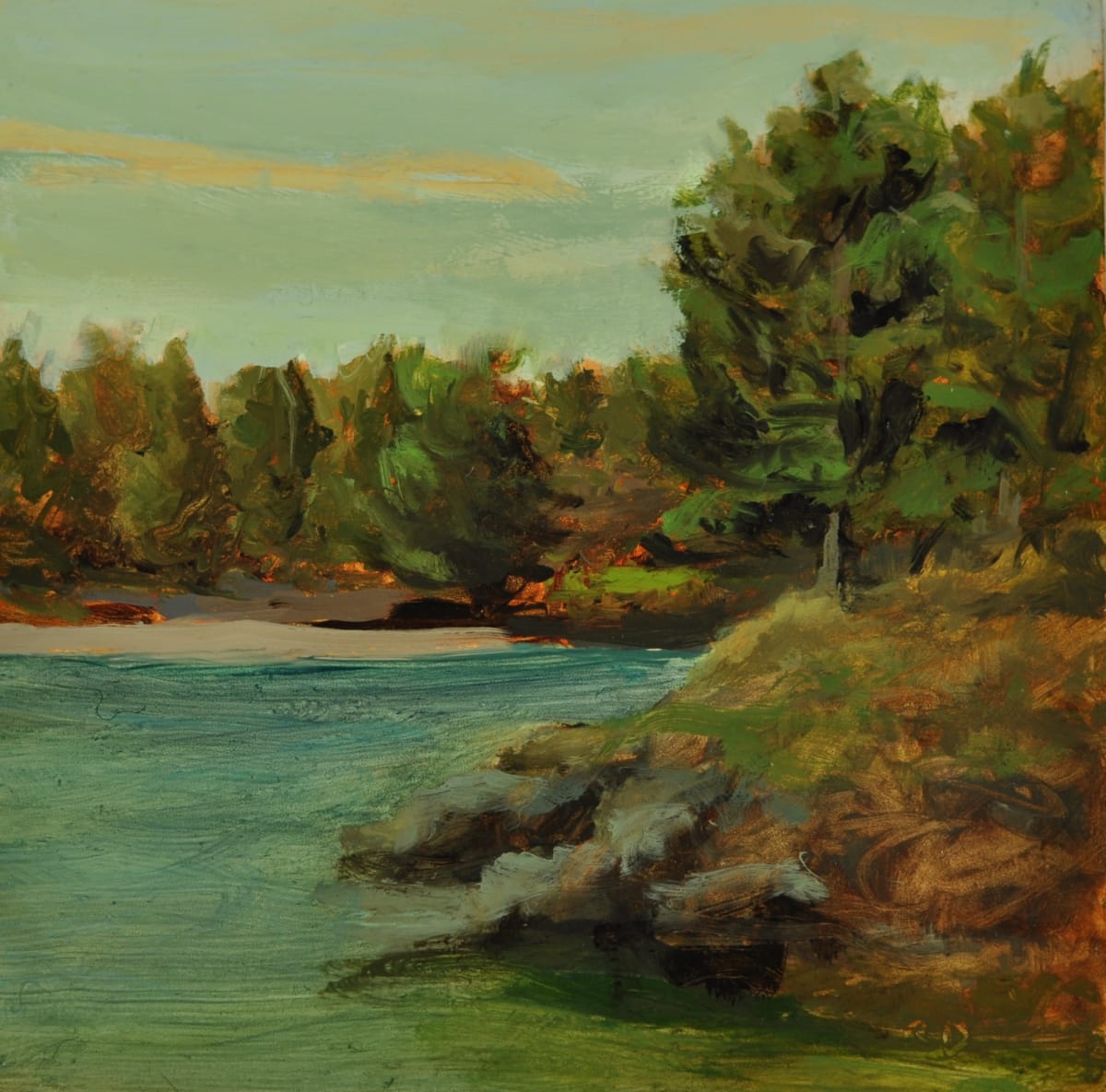 Doe Bay View South West by Rosie Brouse Fine Art 
