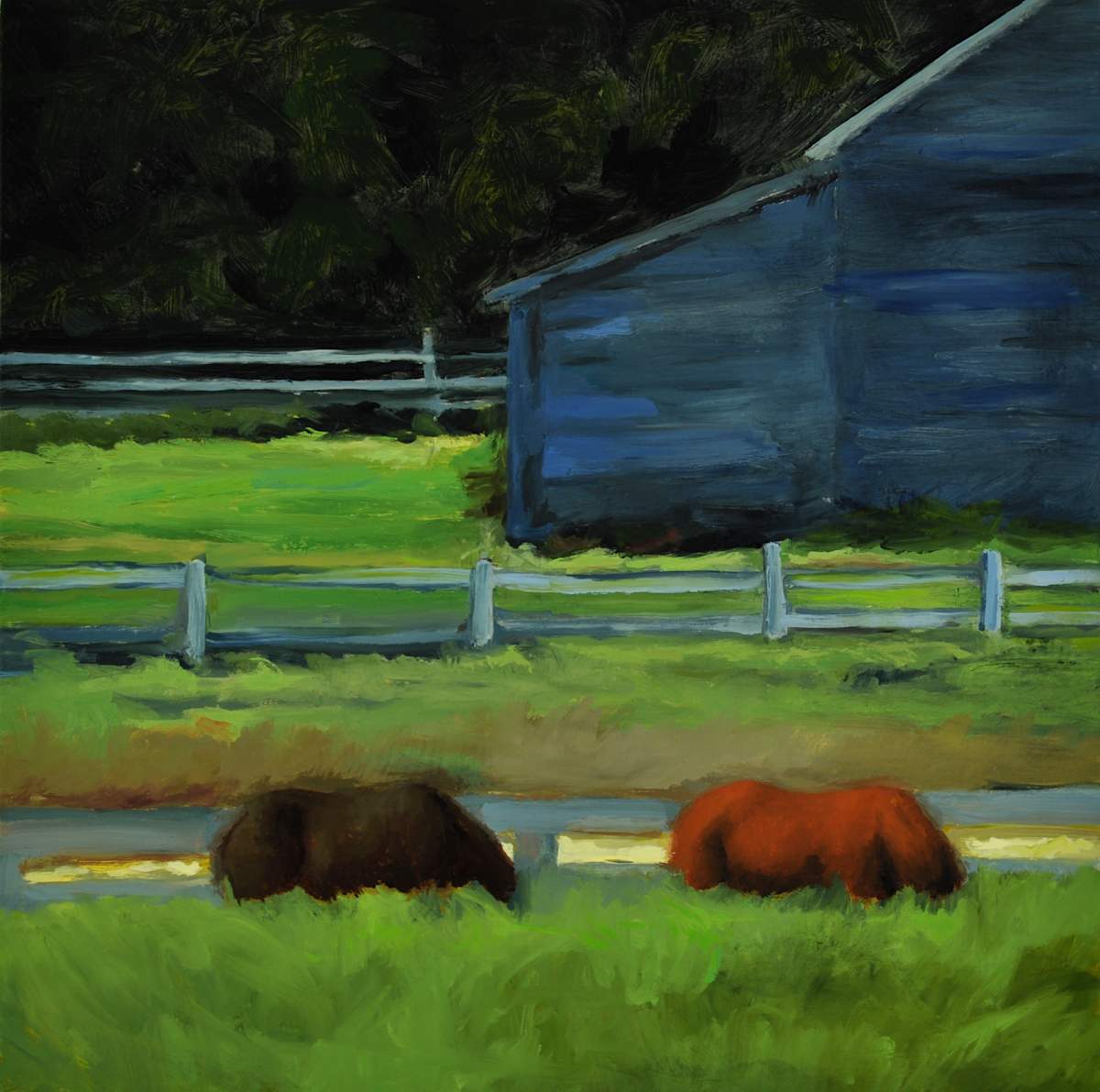 Horse Barn by Rosie Brouse Fine Art 