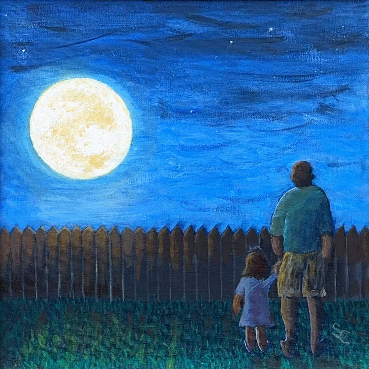 Look Daddy, it’s my moon! by Shelley Crouch 