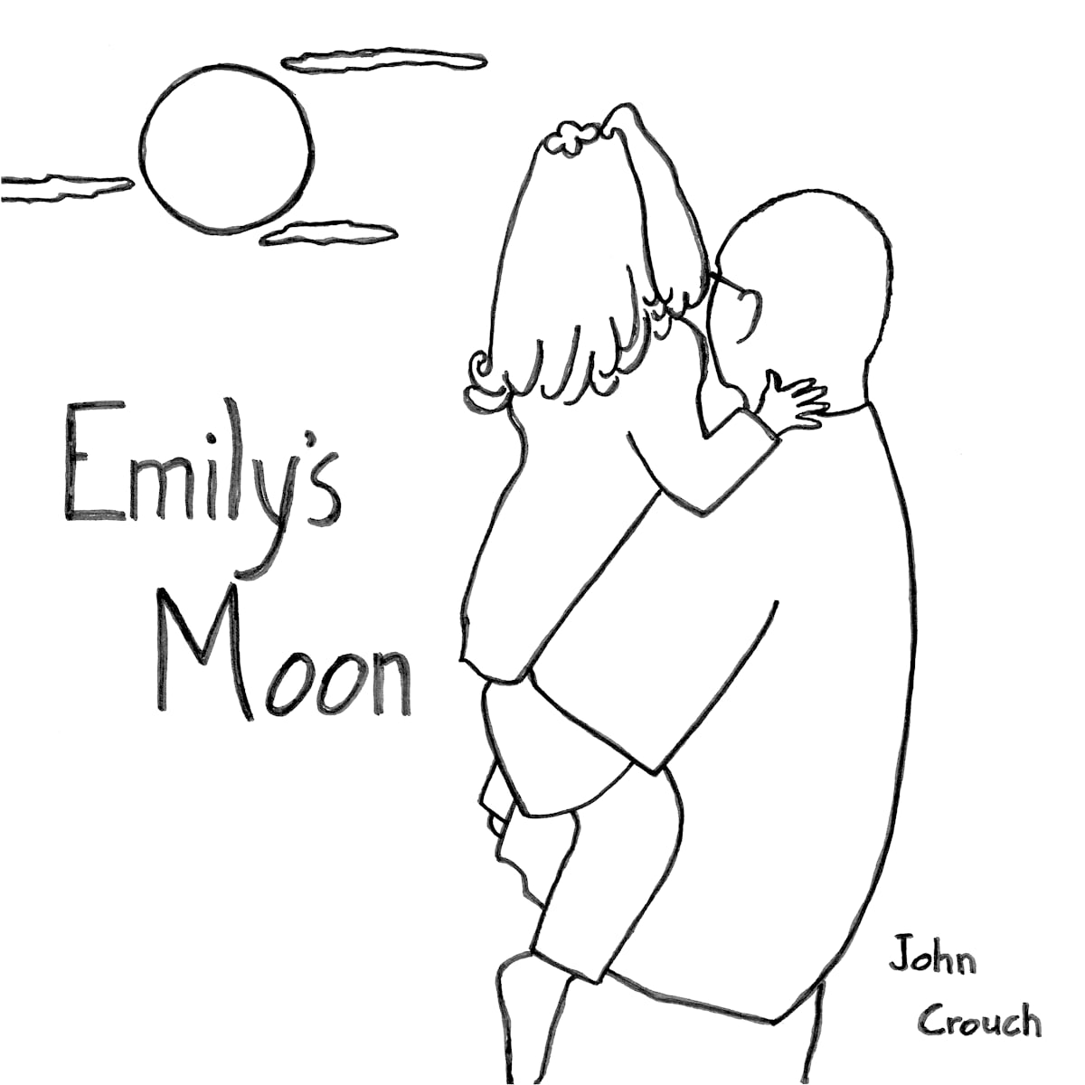 Emily’s Moon (music cover art) by Shelley Crouch  Image: Cover art for original song by John Crouch