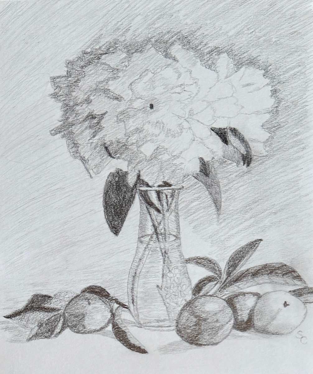 A Pitcher of Pineys or a Picture of Peonies? by Shelley Crouch 