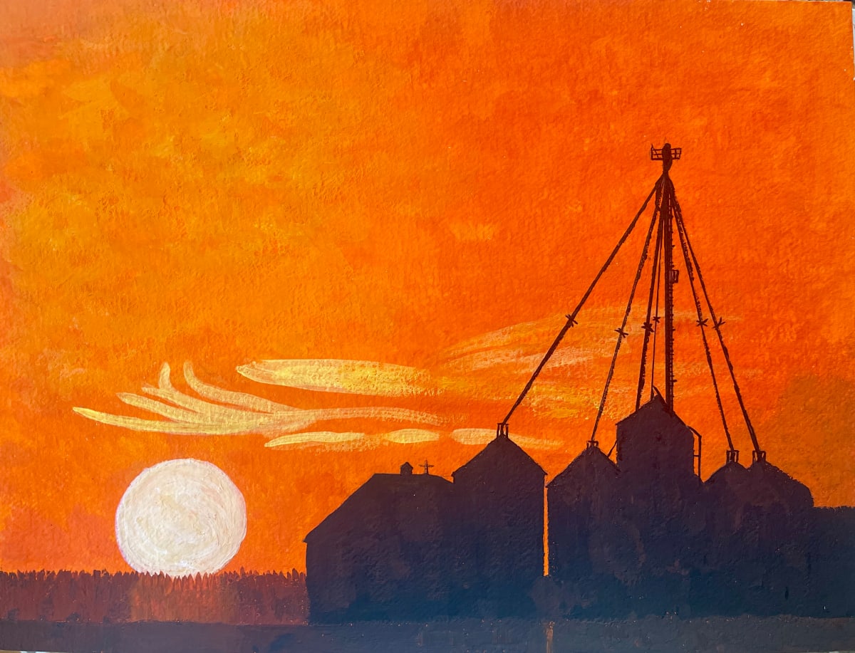 Sunset at the Bins by Shelley Crouch 