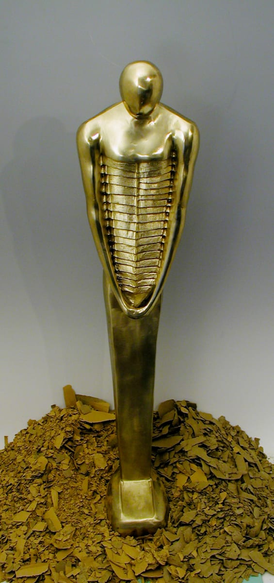 Journey to Inner Self by Gerhard Petzl  Image: From clay model shavings to final bronze sculpture