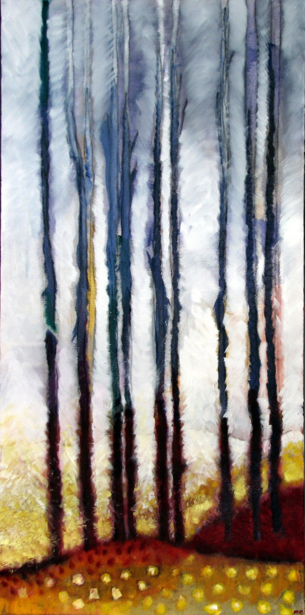 Poplars at Dawn by Marianne Enhörning 