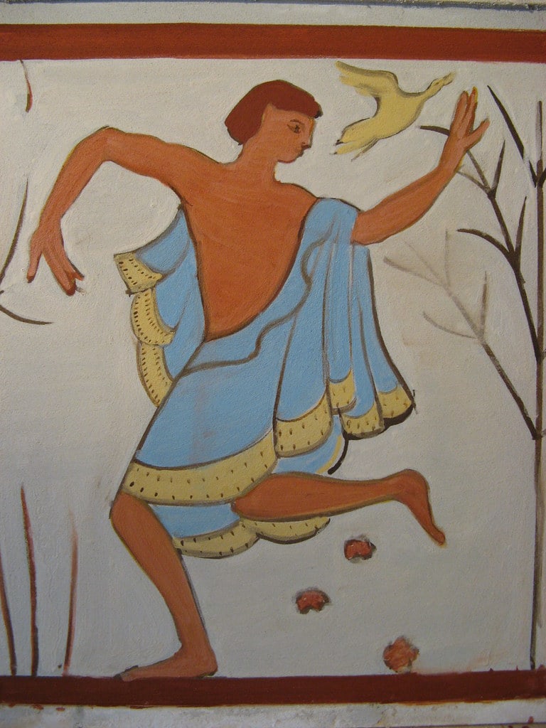Etruscan Dancer - fresco (2008) by Maryleen Schiltkamp 