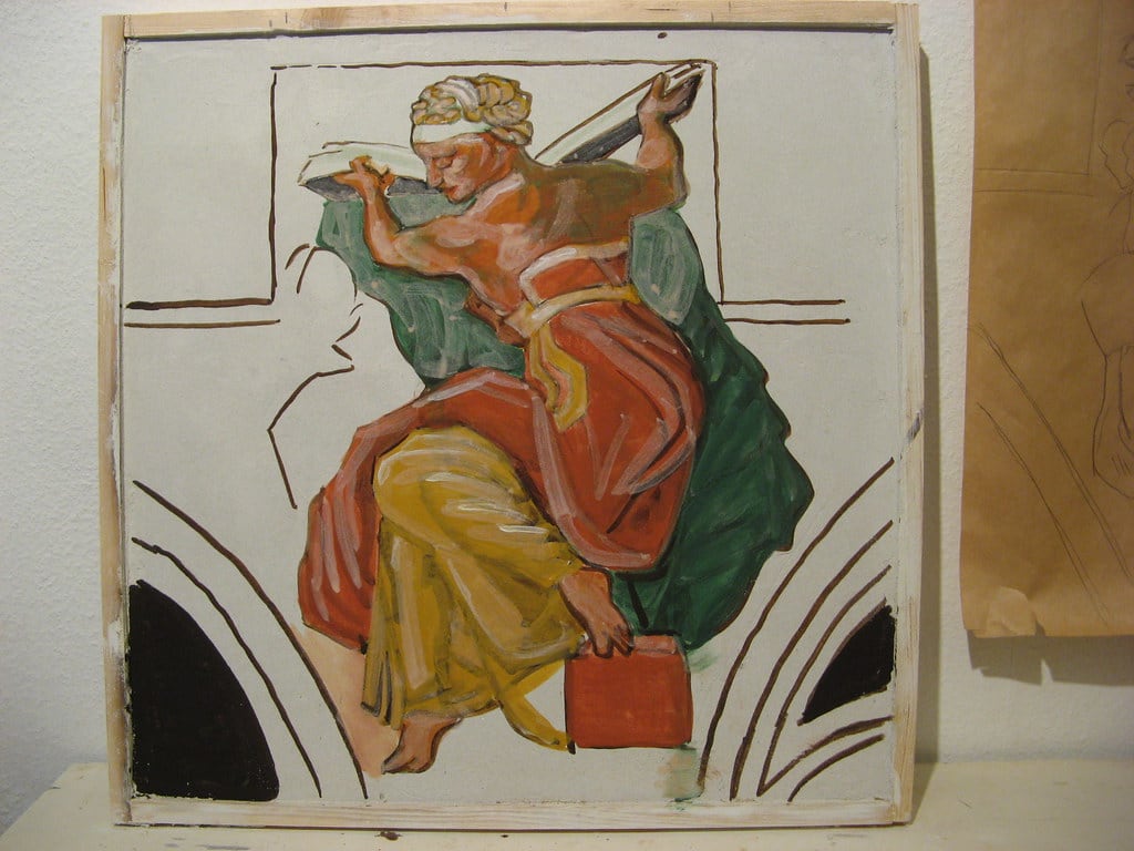 Lybian Sybil - Fresco (2008) by Maryleen Schiltkamp 
