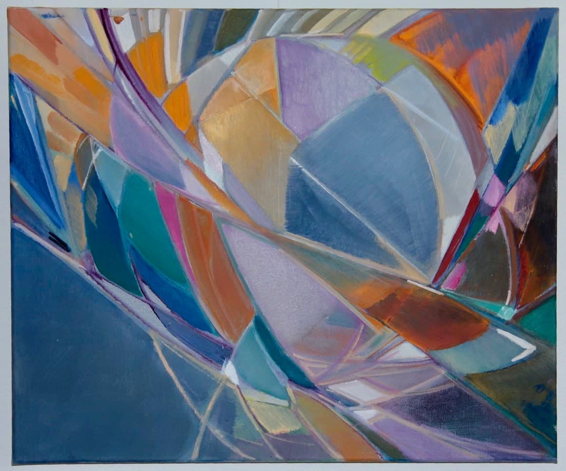 Largo (Sketch) by Maryleen Schiltkamp  Image: sketch as a preparation for the larger painting "Largo", inspired by the Largo movement of  Dvořák's Symphony No.9, "From the New World".