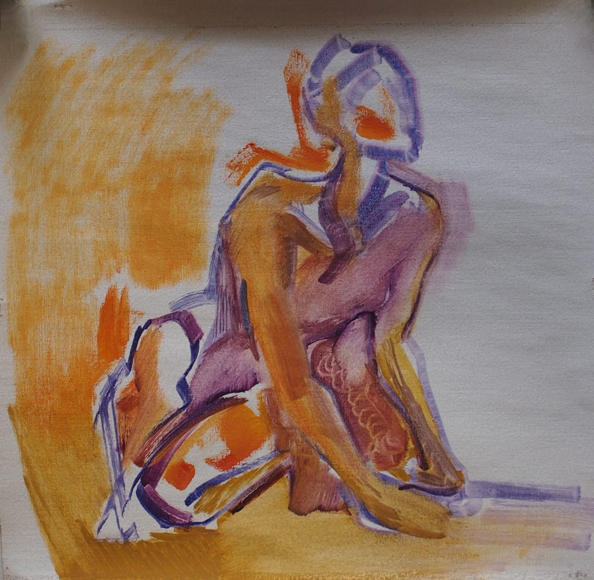 Model drawing 2 (2007) by Maryleen Schiltkamp  Image: oil sketch from model drawing
