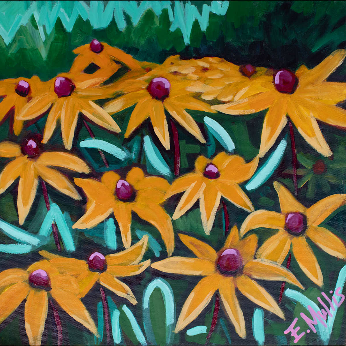 Prairie Sun by Erin Mullis  Image: Wild Meadow series 2024