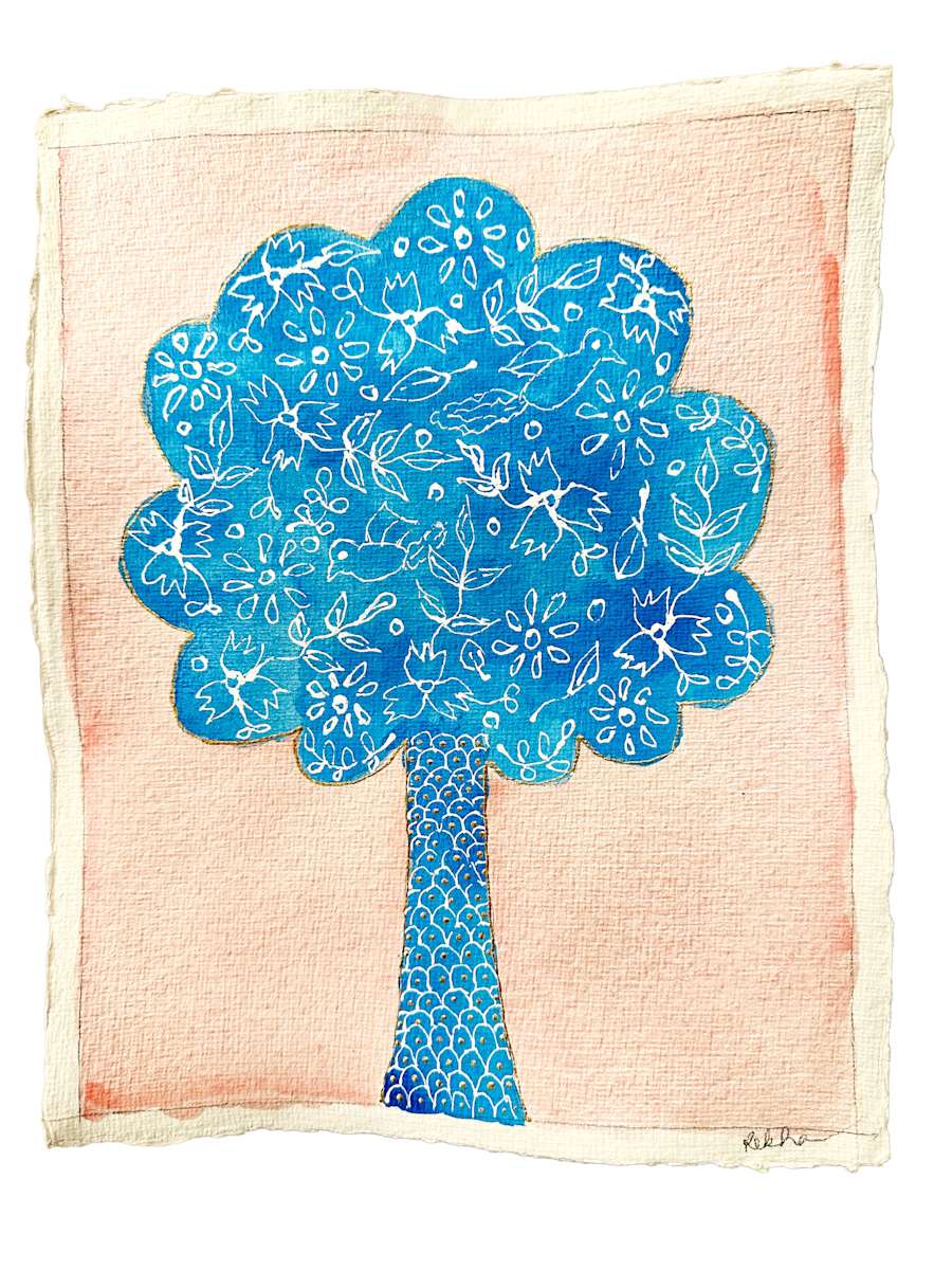 Simple Trees -  Blue Horizon by Rekha, Image 1.