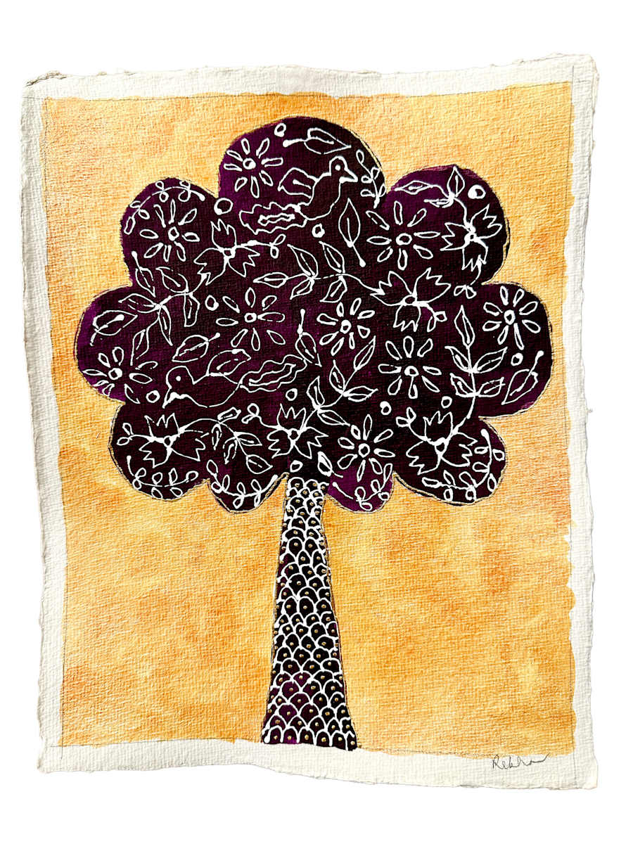 Simple Trees - Deep Purple by Rekha, Image 1.