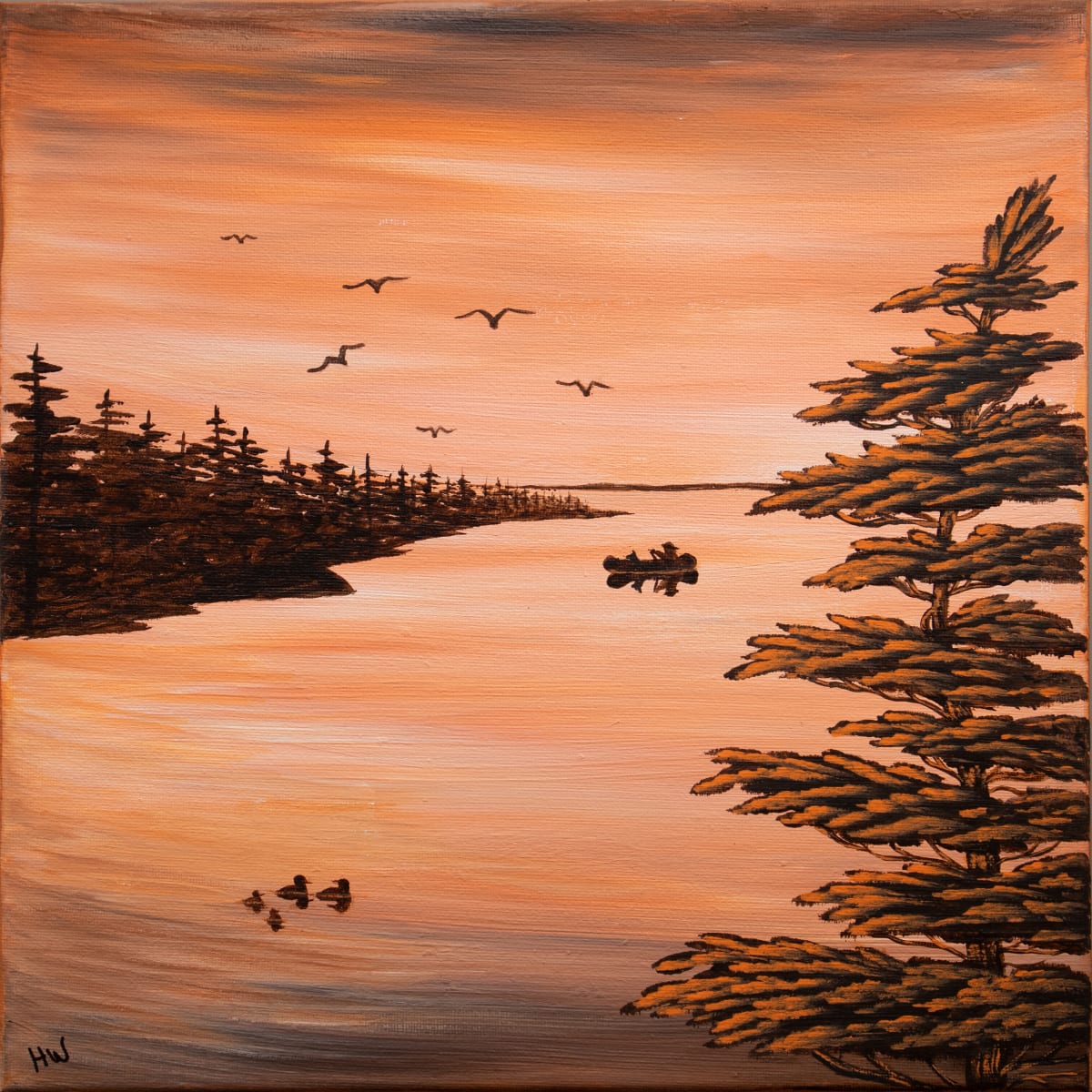 Sunset in Northern Ontario by Heather Wallingford 
