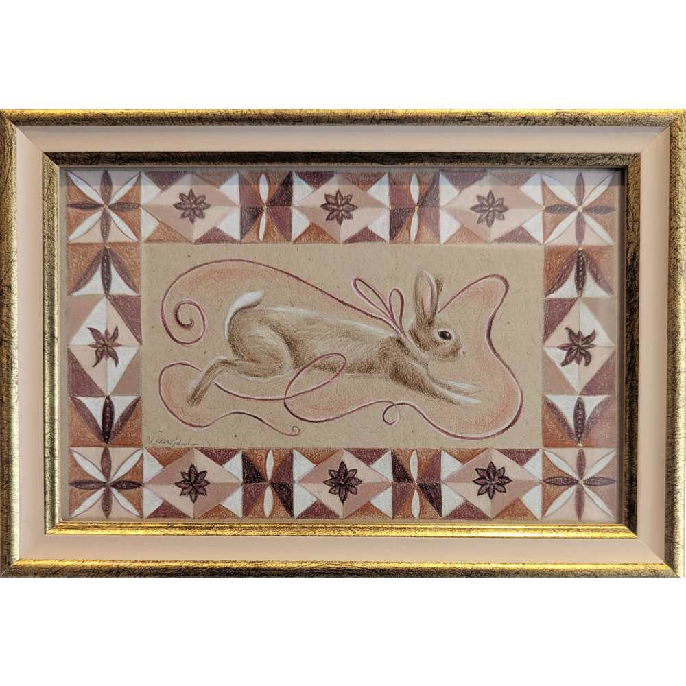 Leaping Rabbit i. by Katia Labranche 