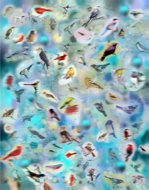 Floating World/Birds I by Mary Ann Strandell 