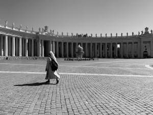 Calling by Louise O  Image: St Peters Square, Rome 
Covid 

Calling home 