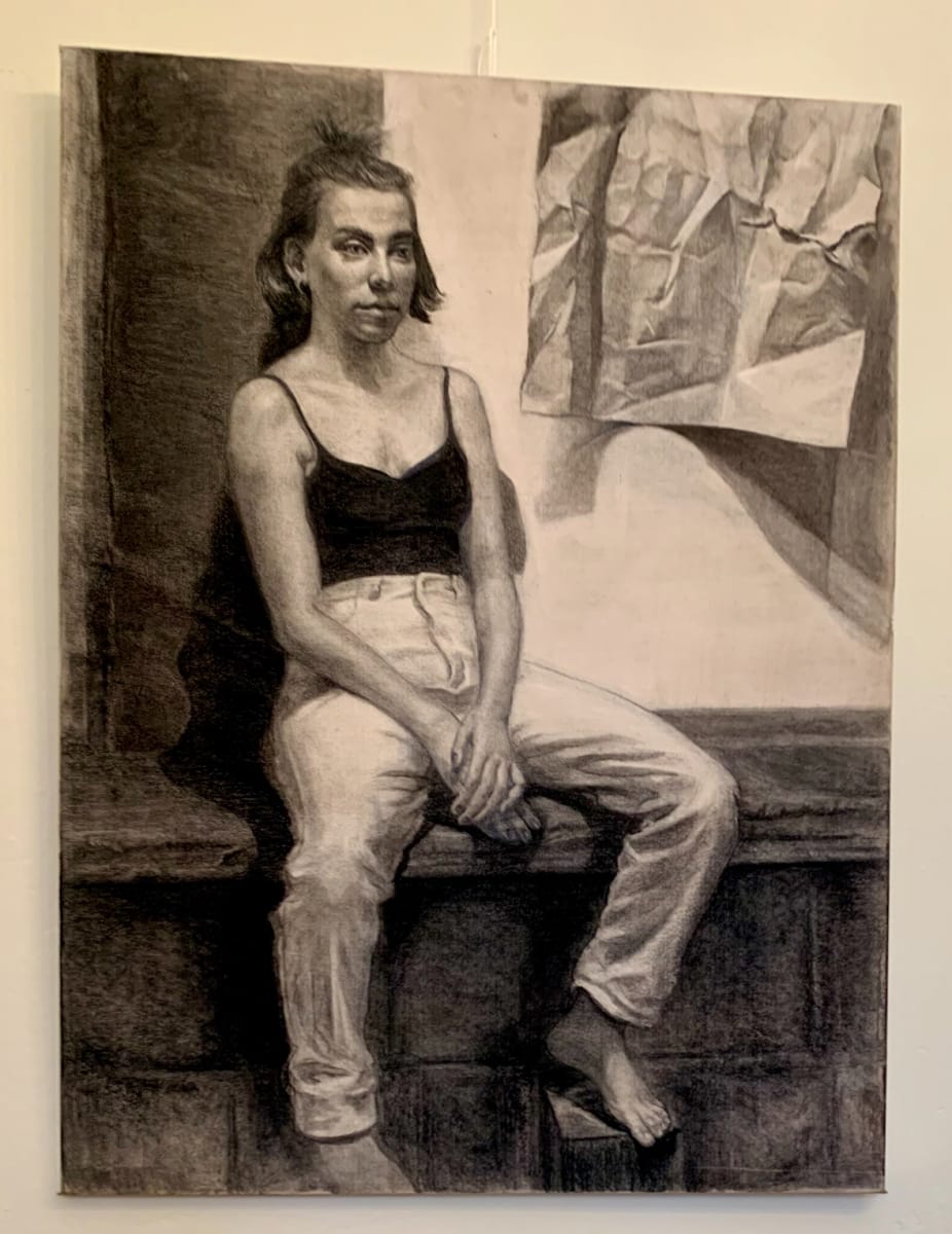Charcoal Drawing by Louise O 