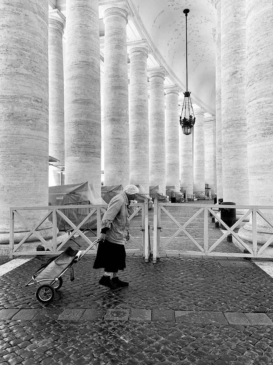 Journey To Home by Louise O  Image: St Peters Square , Rome 
Covid 