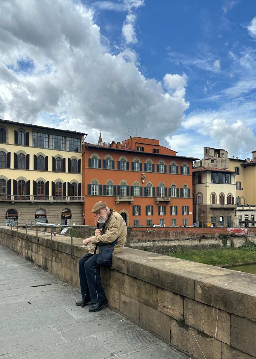 Thinker by Louise O  Image: Ponte Trinita 
Firenze