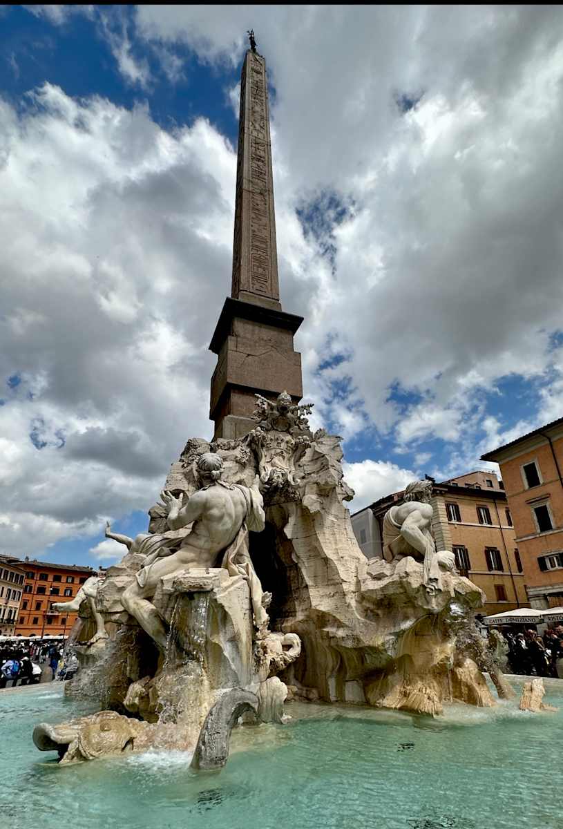 Fountains the Sky by Louise O  Image: Bernini's  4Rivers
Roma