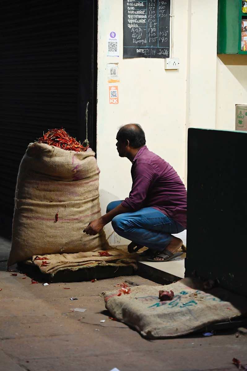 Trader by Louise O  Image: Kerala India 
Market
