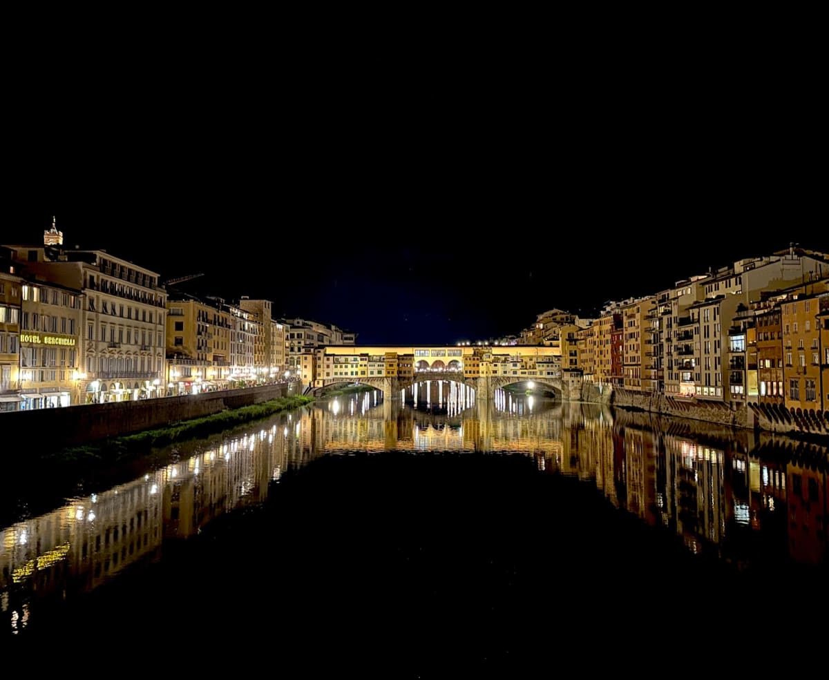 Night on the Arno by Louise O 