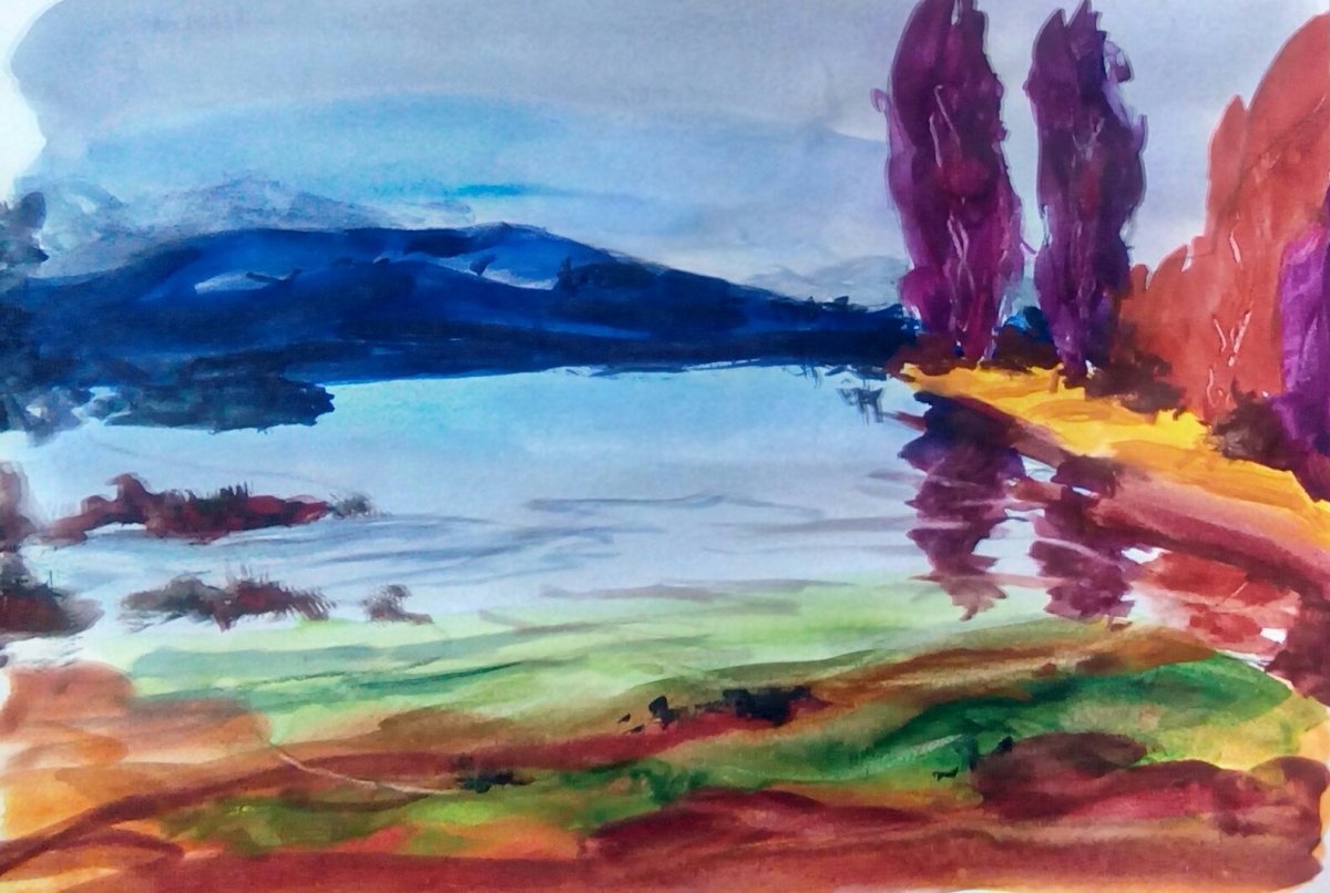 Sunset Point, a study by Dennis Polich 