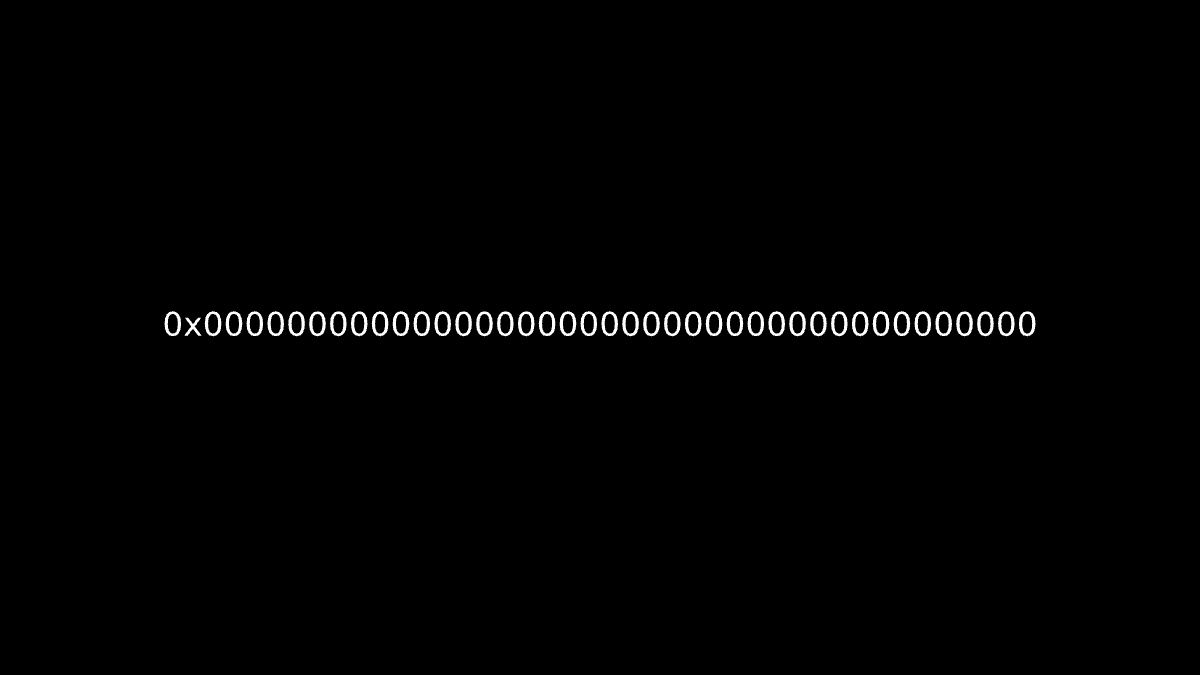 Titled (Information as Property as Art) [Ethereum Null Address] 1 by Rhea Myers
