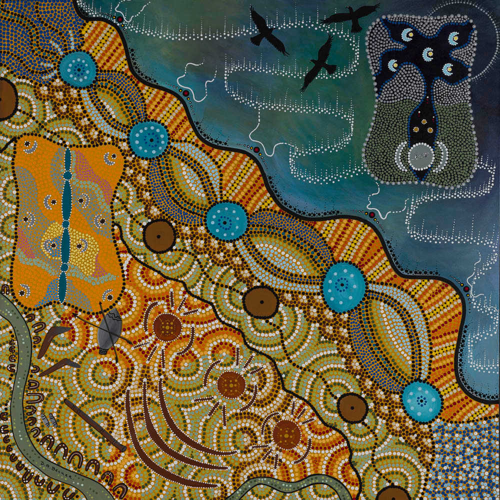 Old man dreaming by Debbie BECKER  Image: Debbie Becker, Old man dreaming, Singleton Civic Art Collection