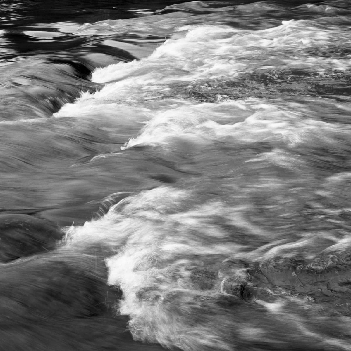 Untitled, Water Series 2015 by Billy Moore  Image: grayscale image of moving water