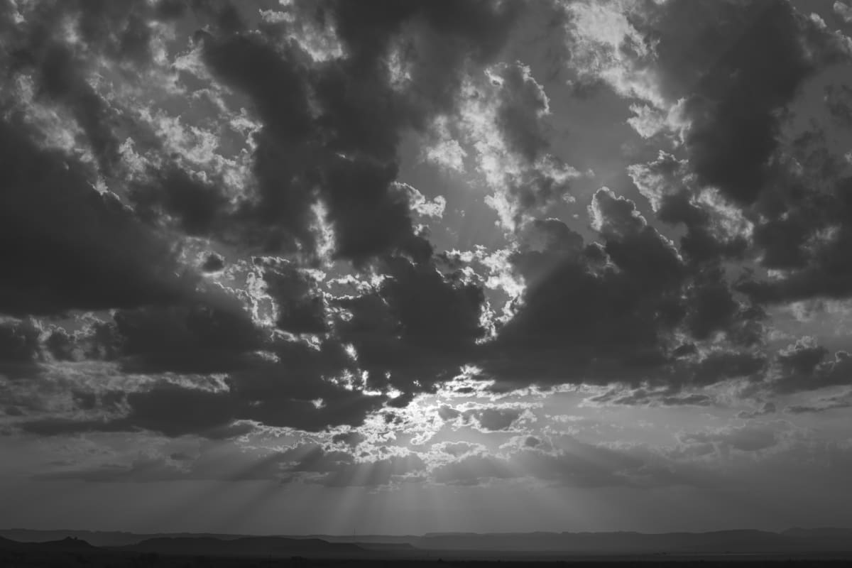 Sun Rays, Davis Mountains by Billy Moore 