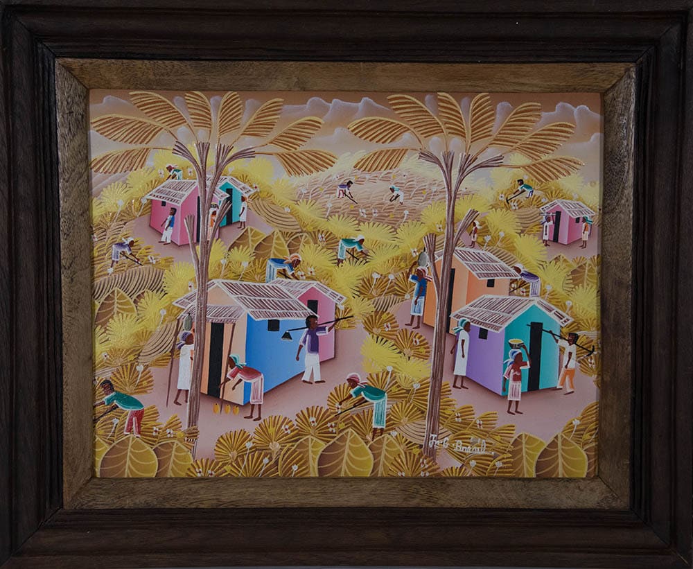 Palm Trees Over the Village by Jean Gilles Bresil 