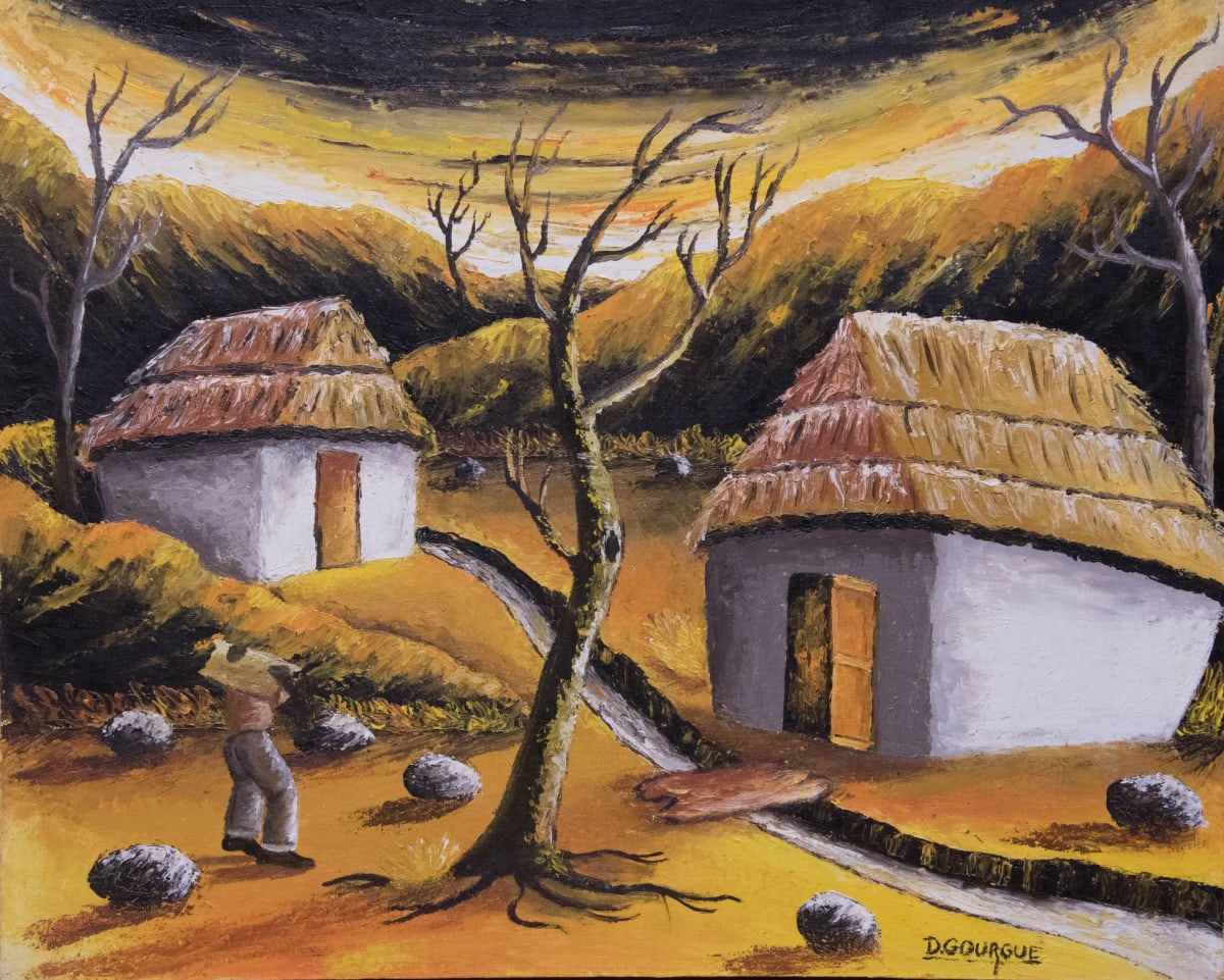 Little House and Figure by Decourcelle Gourgue 