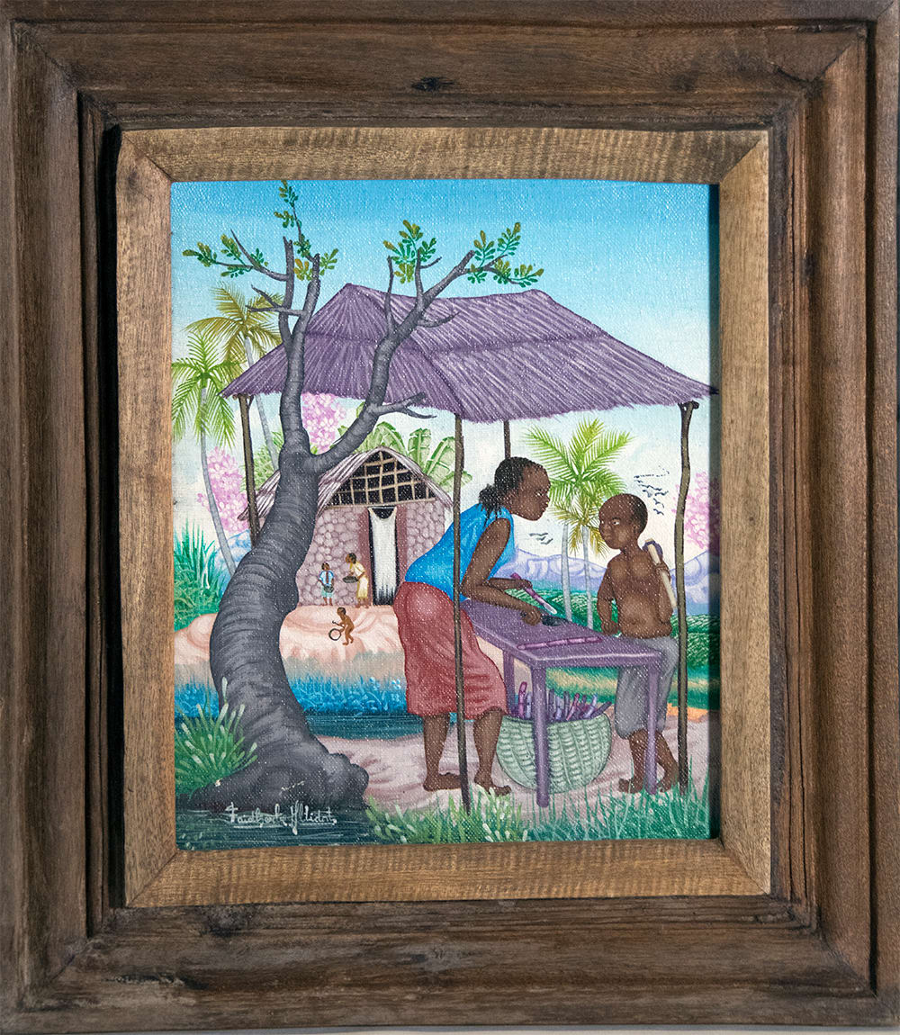 Giving a Piece of Sugarcane by Altidort Faiderbe 