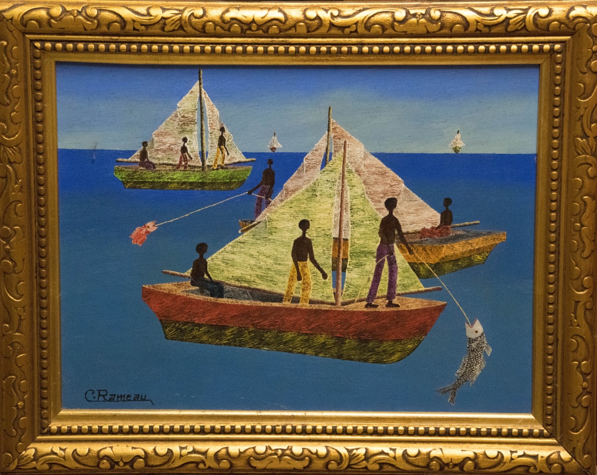 Fishing from Sailboat by Cameau Rameau 