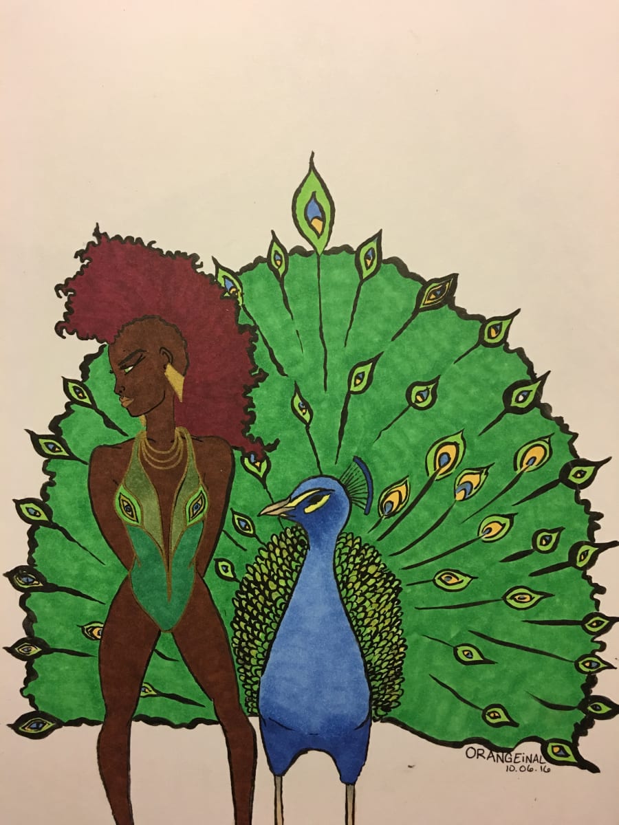 Animal Print - Peacock by Sarah Quildon 