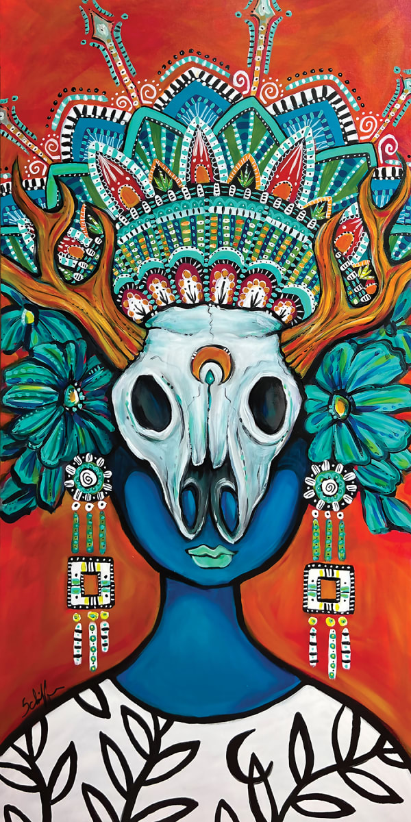 Cera by Rising Moon Studio  Image: Original Painting by Theresa Schiffer. Acrylic on canvas. Artwork is signed and ready to hang.