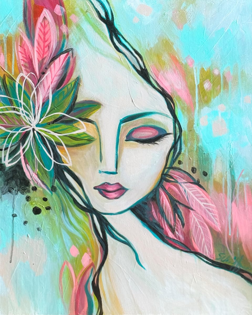 Zen by Rising Moon Studio  Image: Original Painting by Theresa Schiffer. Acrylic on canvas. Artwork is signed and ready to hang.