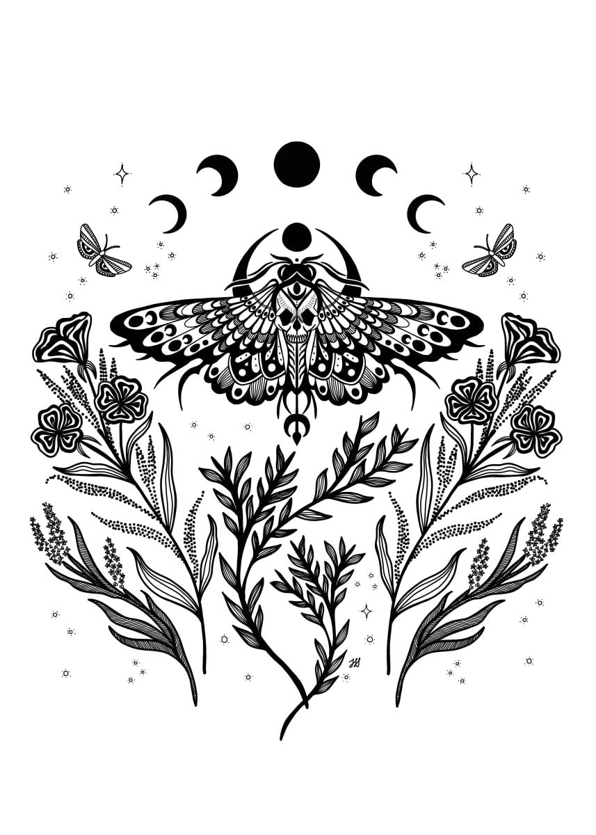 Death Moth by Rising Moon Studio 