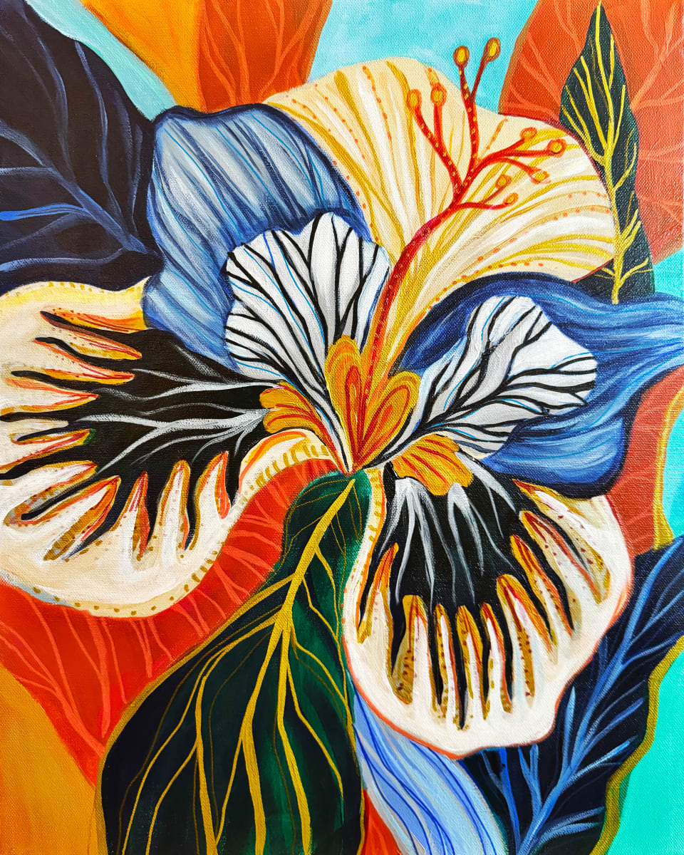 Pansies study 2 by Rising Moon Studio 