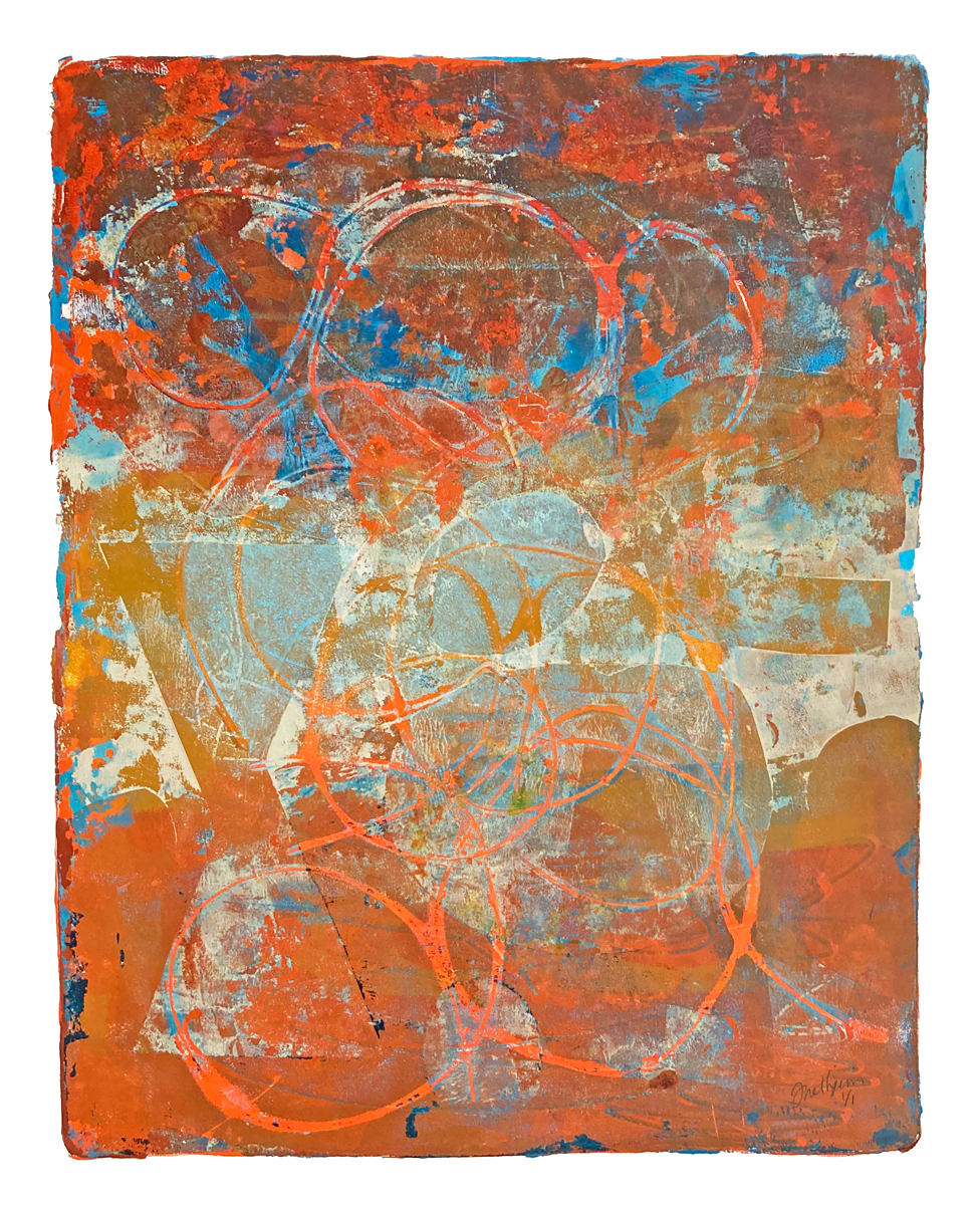 Orange Tangle Tango by Kristine Fretheim 