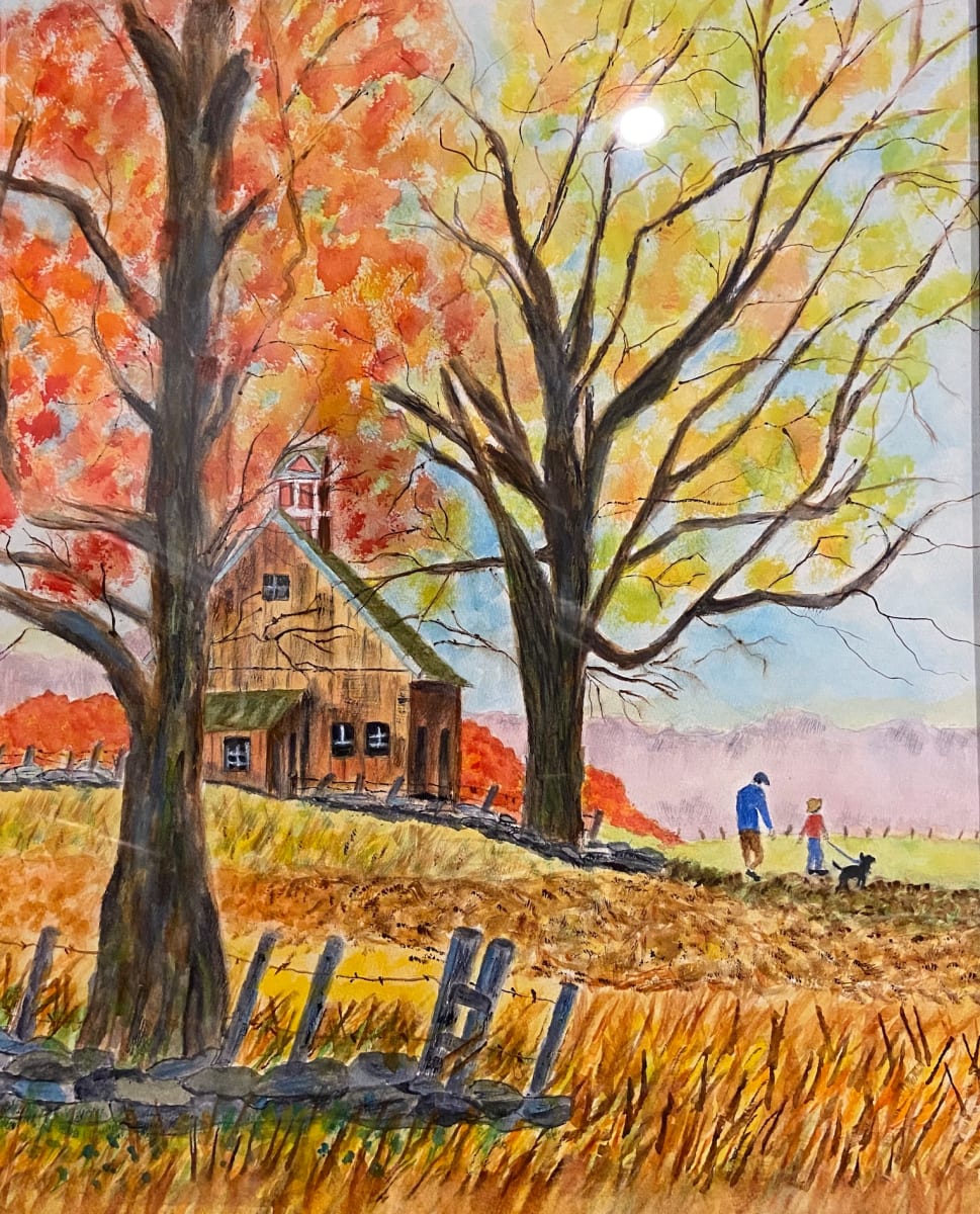 Life in the Past Lane by Denise Mineau  Image: Framed original ready to hang