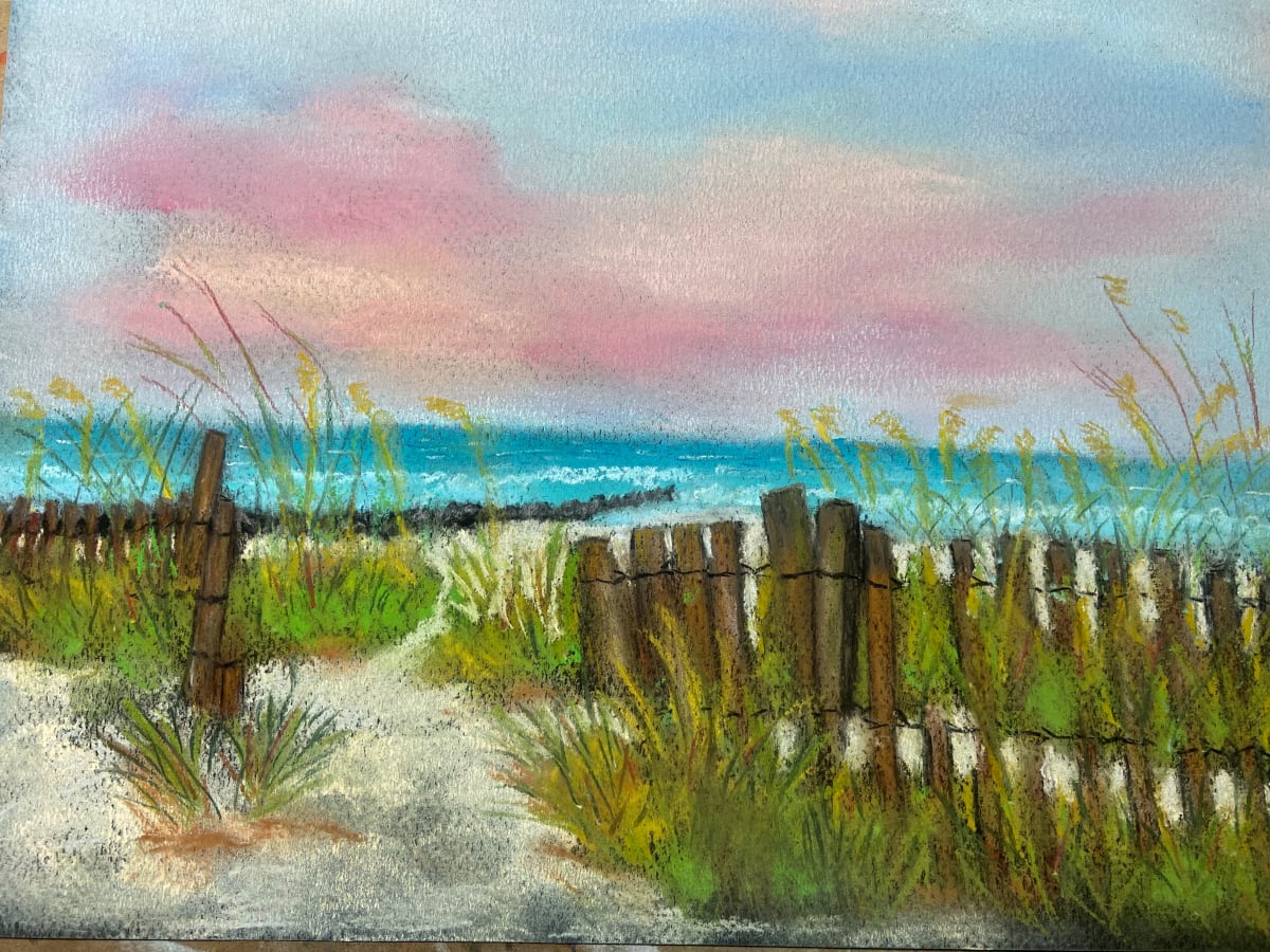 Footprints by Denise Mineau  Image: Framed original ready to hang
