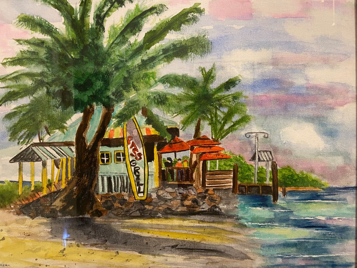 Pass a Grill Cove by Denise Mineau  Image: Framed Original ready to hang