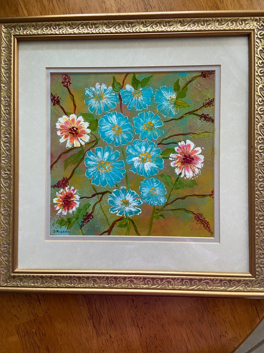 Garden Variety by Denise Mineau  Image: Acrylic mixed media framed and ready to hang